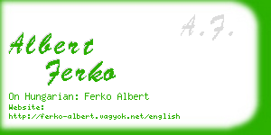 albert ferko business card